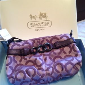 Coach purple wristlet